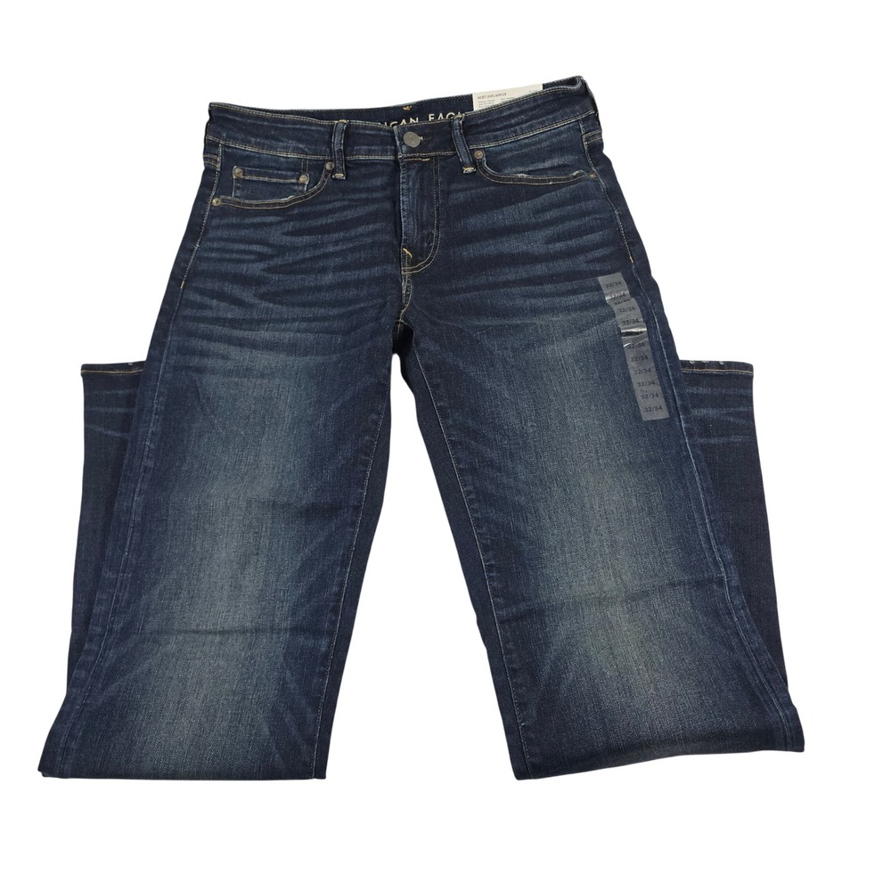 American Eagle Original Straight Ne(x)t Level Airflex Jeans Dark Indigo 32x34‎